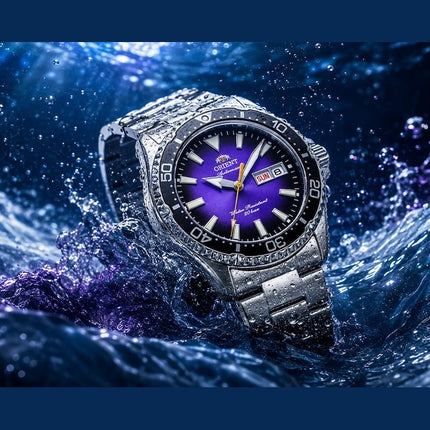 Orient Mako Kamasu 42mm Steel Automatic Watch RA-AA0827V Limited Edition Purple