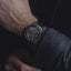 THOMAS EARNSHAW LONGITUDE DUAL TIME AUTOMATIC TUXEDO BLACK STEEL