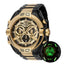 INVICTA Men's S1 Rally Mammoth 54mm Chronograph Glow in The Dark Watch Black Gold