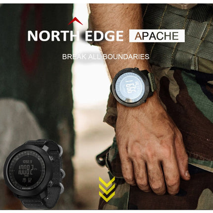 NORTH EDGE Tactical Apache Silicone Watch Black