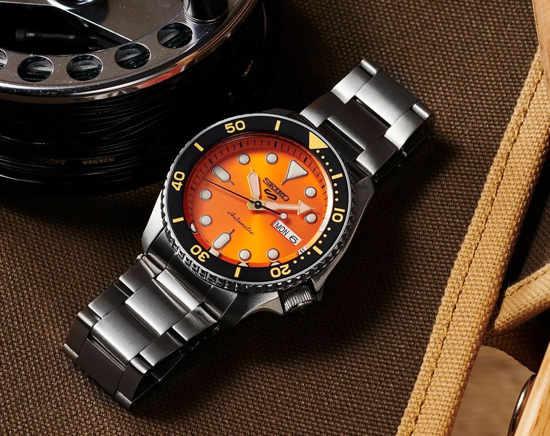 SEIKO 5 Men's Sports Orange Automatic Watch