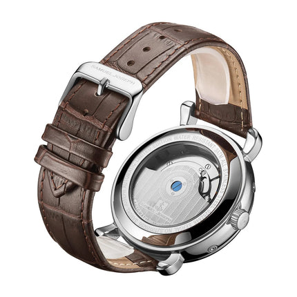 SAMUEL JOSEPH London Limited Edition Mocha & Silver Automatic Skeleton Men's Watch