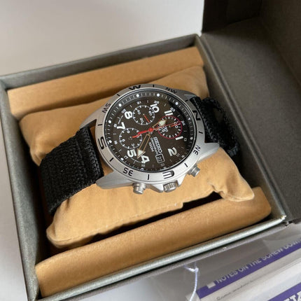SEIKO Men's Chronograph 39mm Aviator Nylon Watch