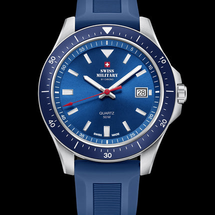 Swiss Military Swiss Made Sports Watch for Men Liquid Blue