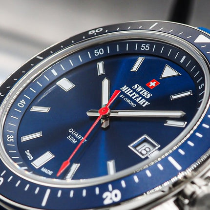 Swiss Military Swiss Made Sports Watch for Men Liquid Blue