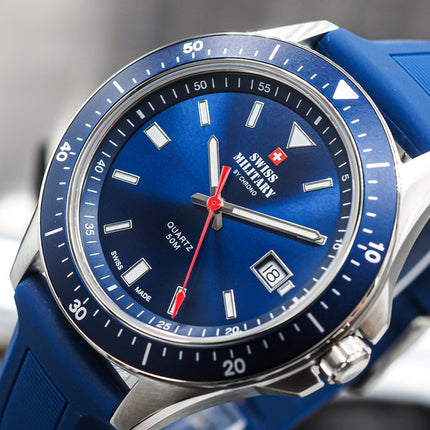 Swiss Military Swiss Made Sports Watch for Men Liquid Blue