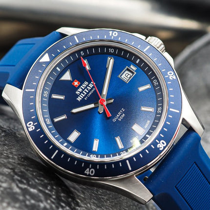 Swiss Military Swiss Made Sports Watch for Men Liquid Blue