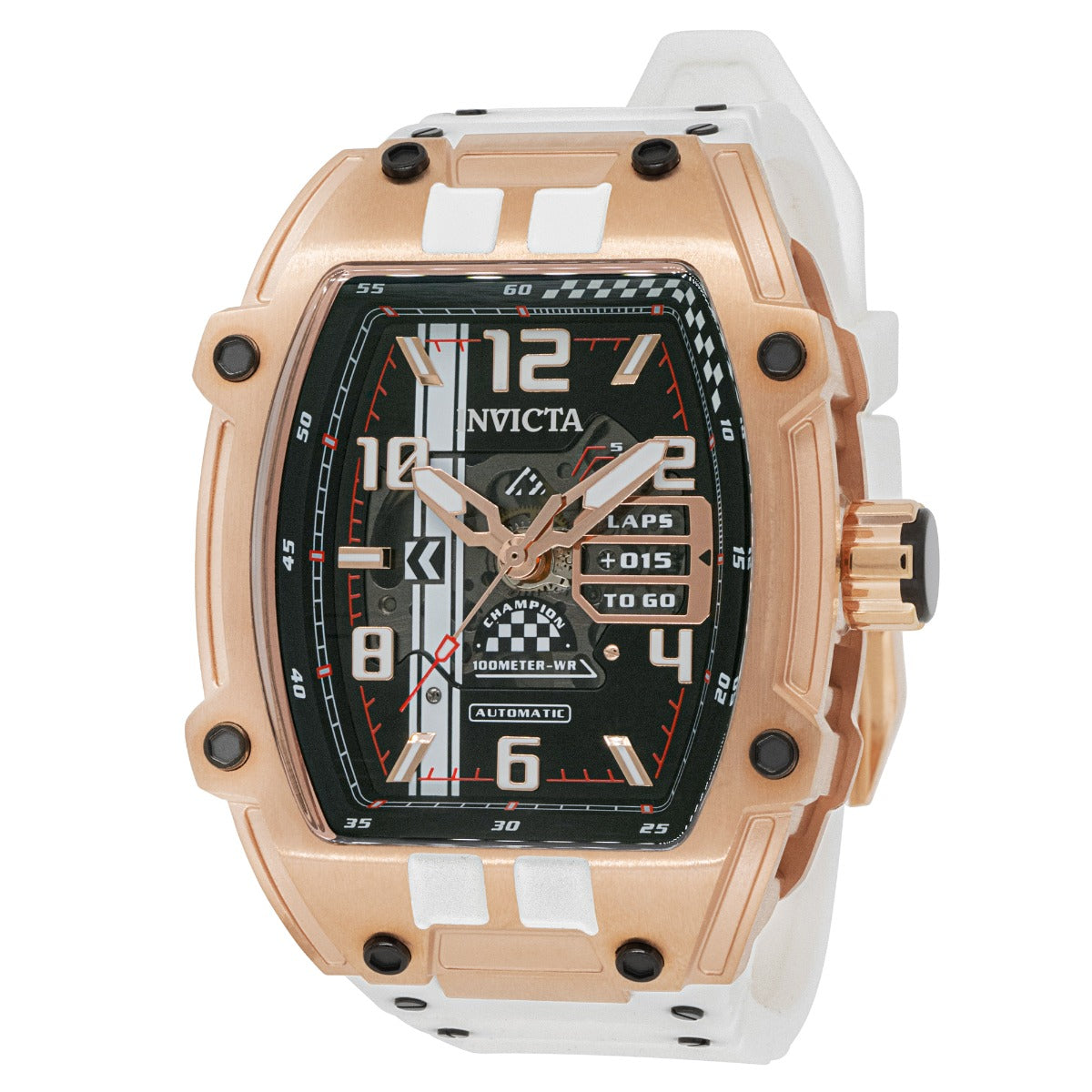 INVICTA Men's S1 Rally DIABLO 48mm AUTOMATIC Rose Gold / White Watch