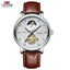 TEVISE Namura II Classic Moonphase Silver/White/Brown Watch