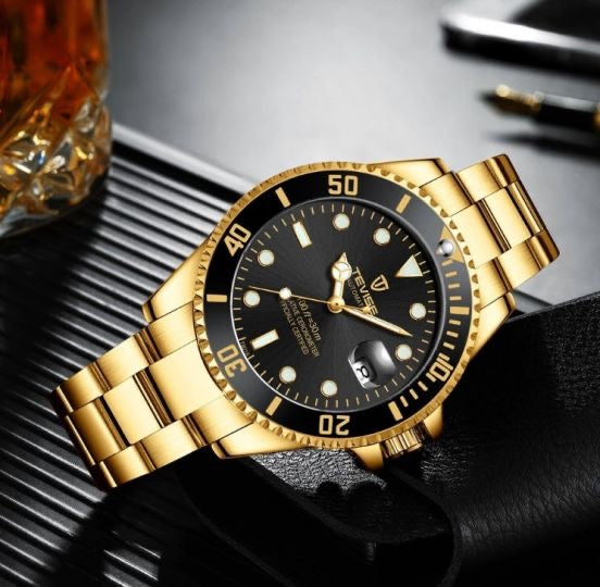 TEVISE Tribute Automatic Gold/Black Watch