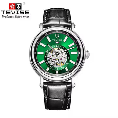 TEVISE Namura-X Skeleton Automatic Kinetic Watch Green