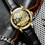 TEVISE Namura Skeleton Automatic Gold/Black Watch