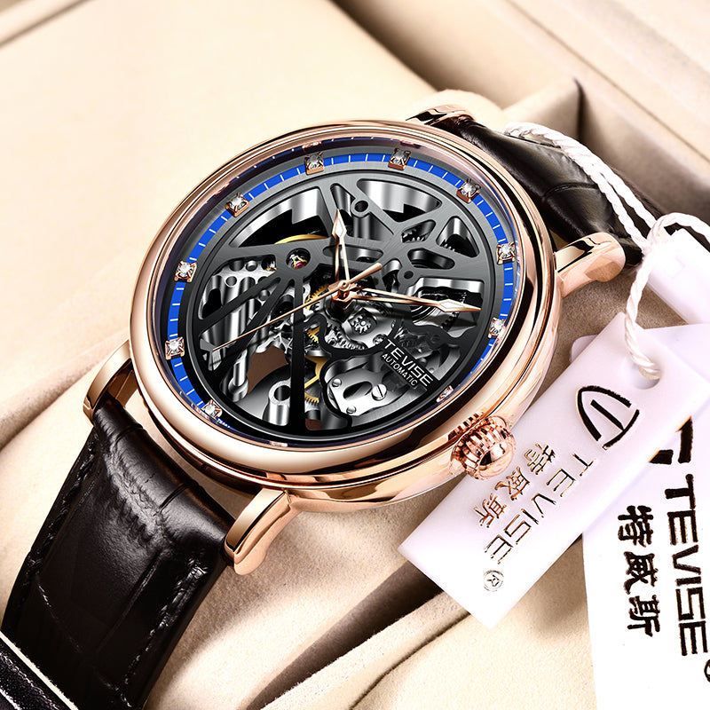 TEVISE Amistad II Wheel Automatic Leather Black/Black Watch