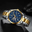 TEVISE Classic Automatic Partial Skeleton Two Tone/Blue Watch