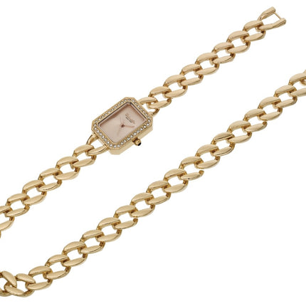 **EICHMULLER** since 1950 Women's Zirconia Encrusted Timeless Ribbon Watch Rose Gold