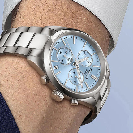 Tissot PR100 Chronograph Watch T150.417.11.351.00 Ice Blue