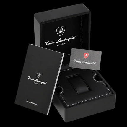 Tonino Lamborghini Spyder X Chronograph Watch Black/Green Leather