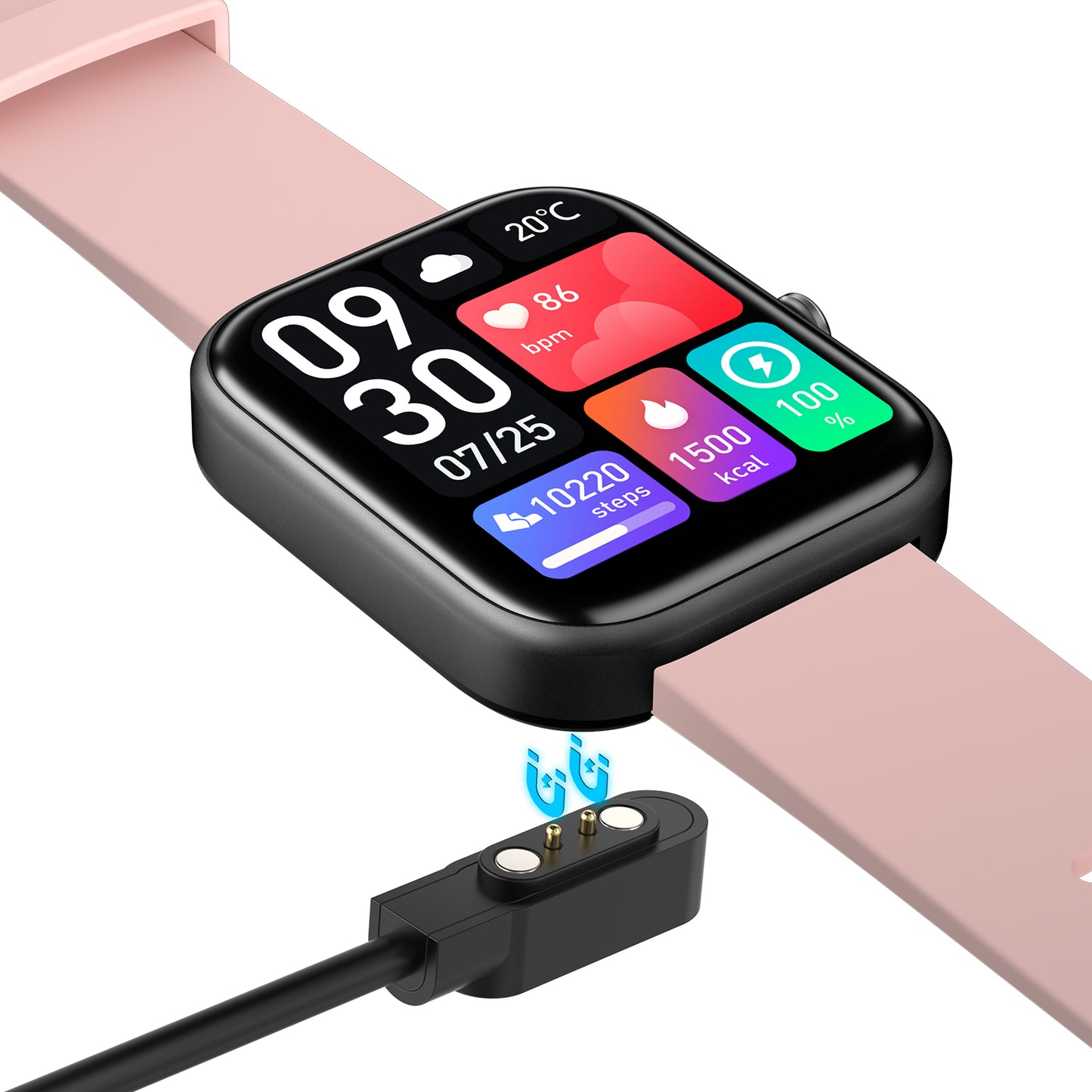 TOMMI smart watch black / pink