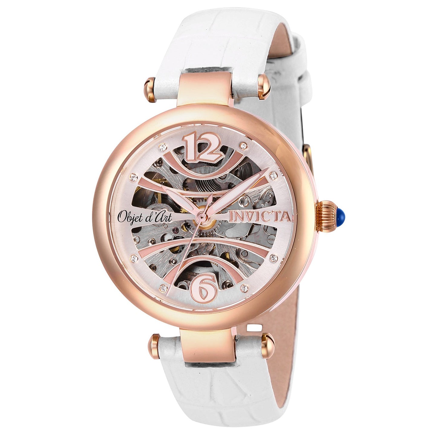 INVICTA Women's Skeleton Automatic 34mm Rose Gold / White Watch