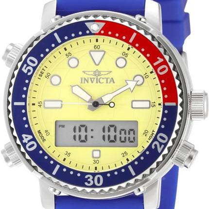 Invicta Men's Pro Diver 47mm Dual Time Watch Blue