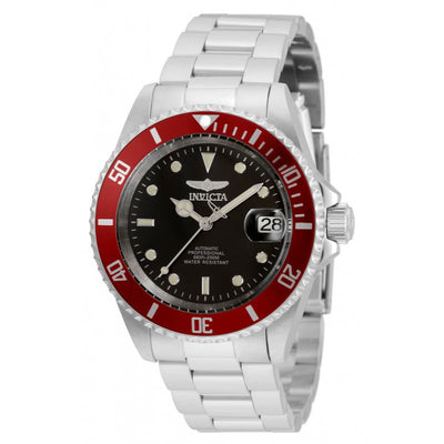 INVICTA Men's Pro Diver Automatic 40mm Watch Red Bezel