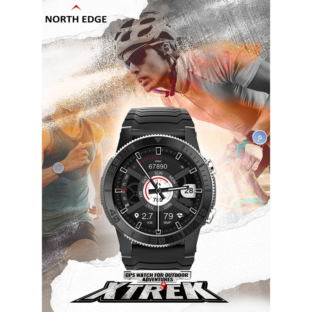 NORTH EDGE Tactical X-Trek GPS Smart Watch