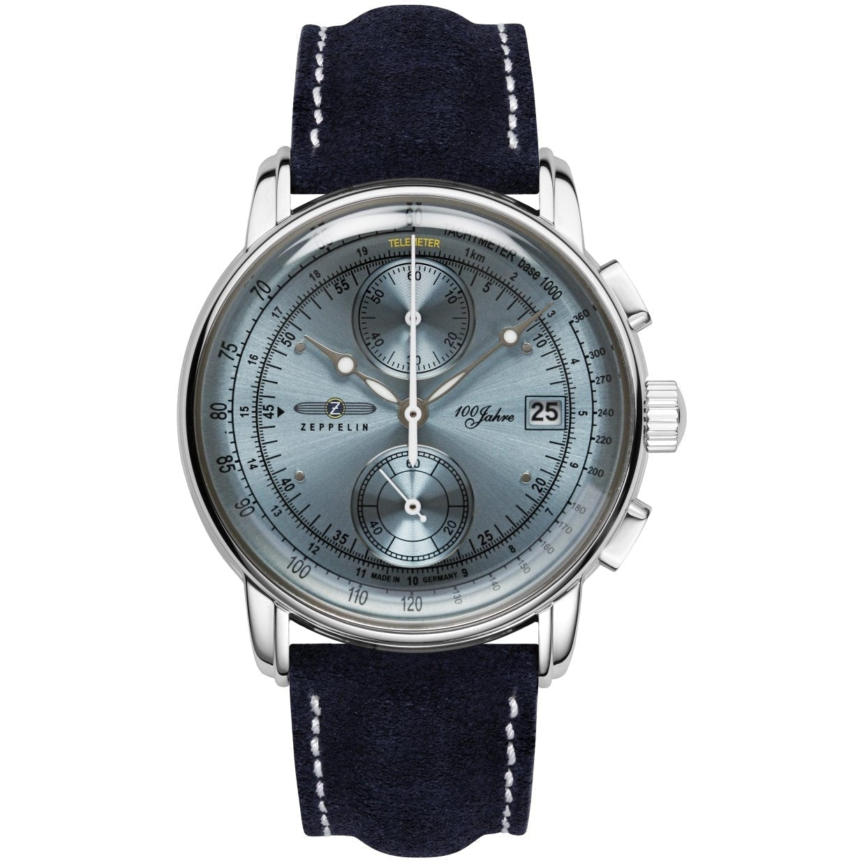 ZEPPELIN Men's 100 Jahre 8670-4 Chronograph Leather Watch