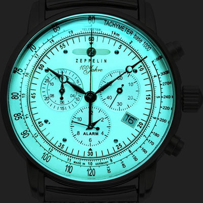 ZEPPELIN 8680M-3 100 Jahre Beige NIGHT GLOW Watch