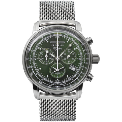 ZEPPELIN 8680M-4 100 Jahre Green Dial Milanese Bracelet Watch