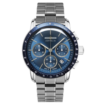 ZEPPELIN Men's New York Chronograph Steel Bracelet 8878MB3 Watch