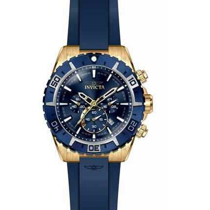 INVICTA Men's Aviator Chronograph Silicone Blue 49mm Watch