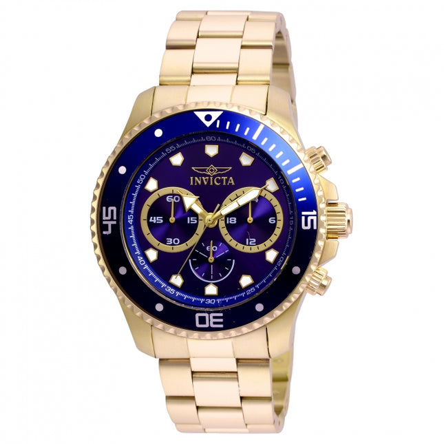 INVICTA Men's 45mm Classic Pro Diver Chronograph Gold Edition Watch