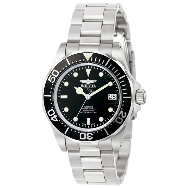 INVICTA Men's 40mm Pro Diver Automatic Silver / Black 200m Watch