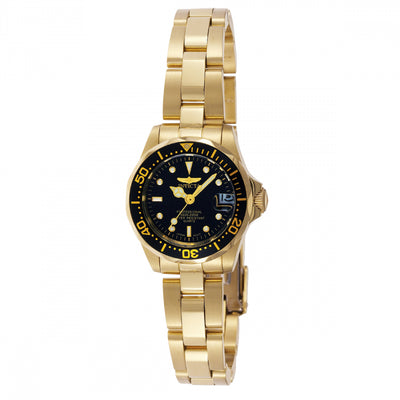 INVICTA Pro Diver Lady Petite 24.5mm Gold/Black Watch