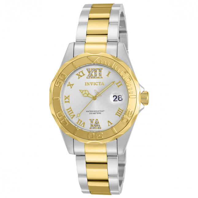 INVICTA Women's Pro Diver 38mm Two Toned Crystal Watch