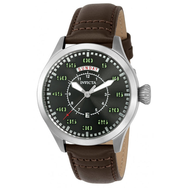 INVICTA Men's Aviator Classic Date Vintage Flyboy Pilot Leather Watch