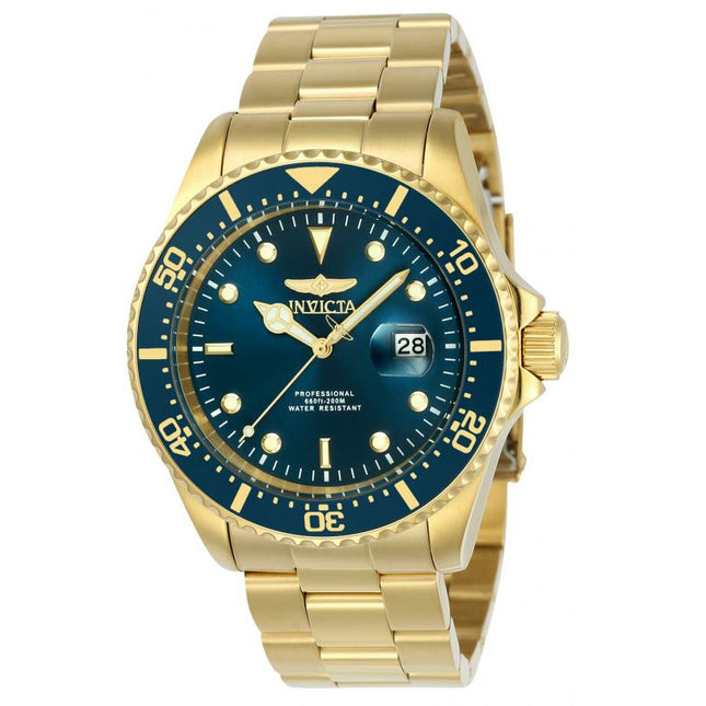 INVICTA Men's Pro Diver 43mm Gold/Blue Watch