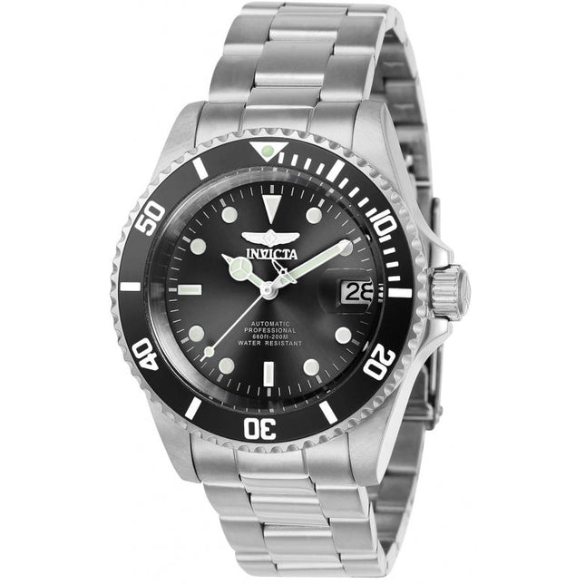 INVICTA Men's Pro Diver Automatic 40mm Watch Silver/Black