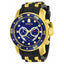 INVICTA Men's Colossus 49.5mm Pro Diver Silicone Blue/Gold Watch