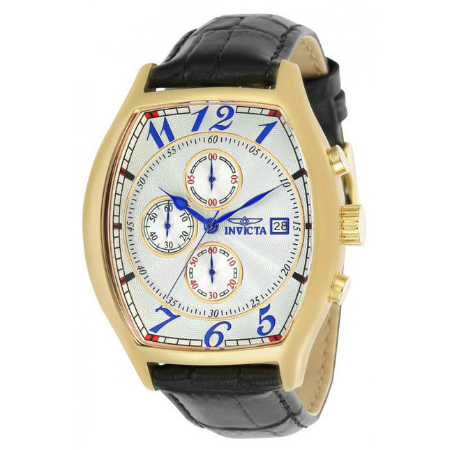 INVICTA Men's Classic Tonneux Leather 43mm + FREE Extra Straps Watch