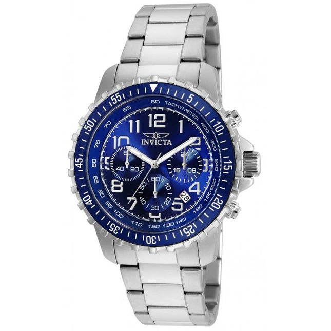 INVICTA Men's Classic Tachy Blue Steel 45mm Watch