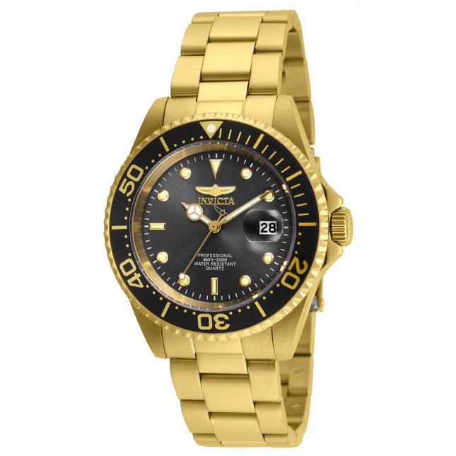 INVICTA Men's 40mm Pro Diver Gold/Charcoal 200m Watch