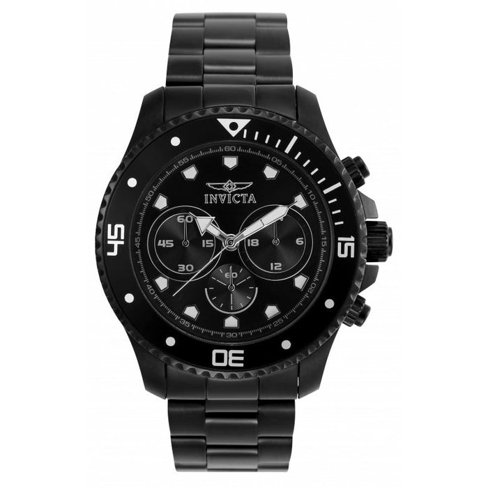 INVICTA Men's 45mm Classic Pro Diver Chronograph Ionic Black Watch