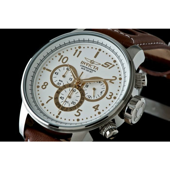 INVICTA Men's Rally S1 Desert Chronograph Leather Brown Watch