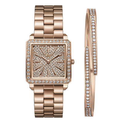 JBW Cristal 28 Rose Gold + Bracelet Watch