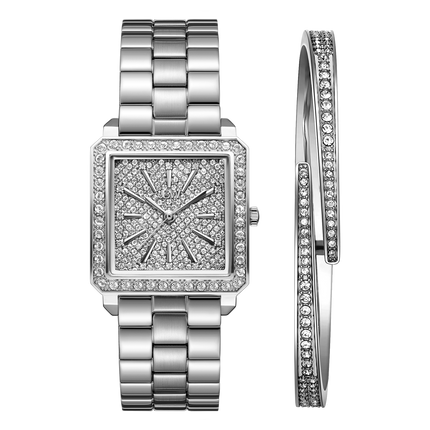 JBW Cristal 28 Silver + Bracelet Watch