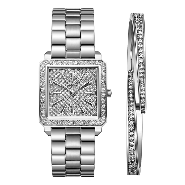 JBW Cristal 28 Silver + Bracelet Watch