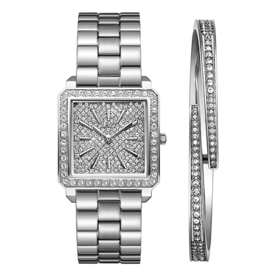 JBW Cristal 28 Silver + Bracelet Watch