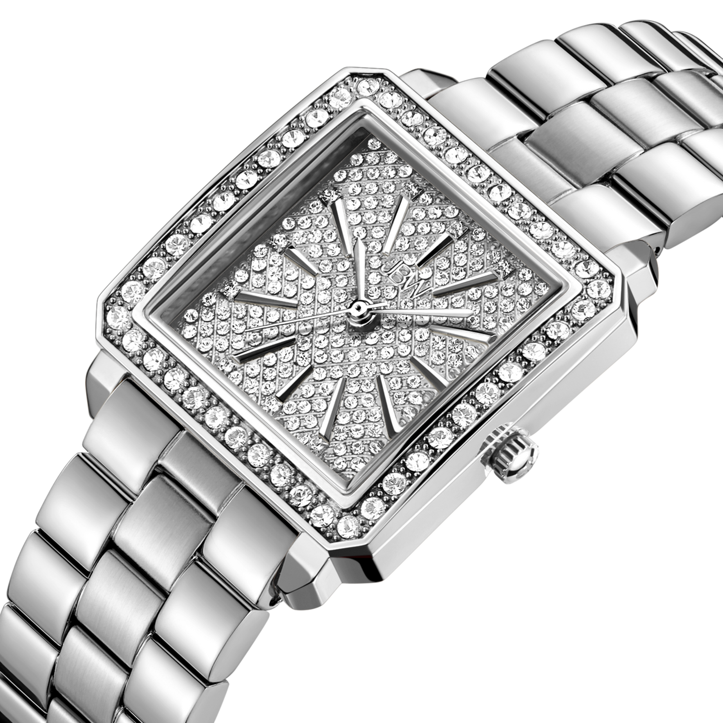 JBW Cristal 28 Silver + Bracelet Watch