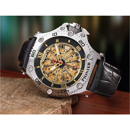 TUFINA GERMANY BARCELONA PIONIER SILVER | BLACK WHITE Watch